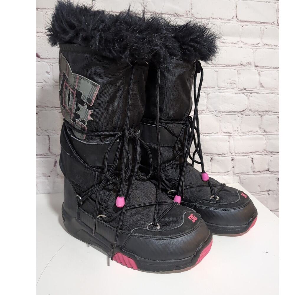 DC Black and Pink Ankle Boots